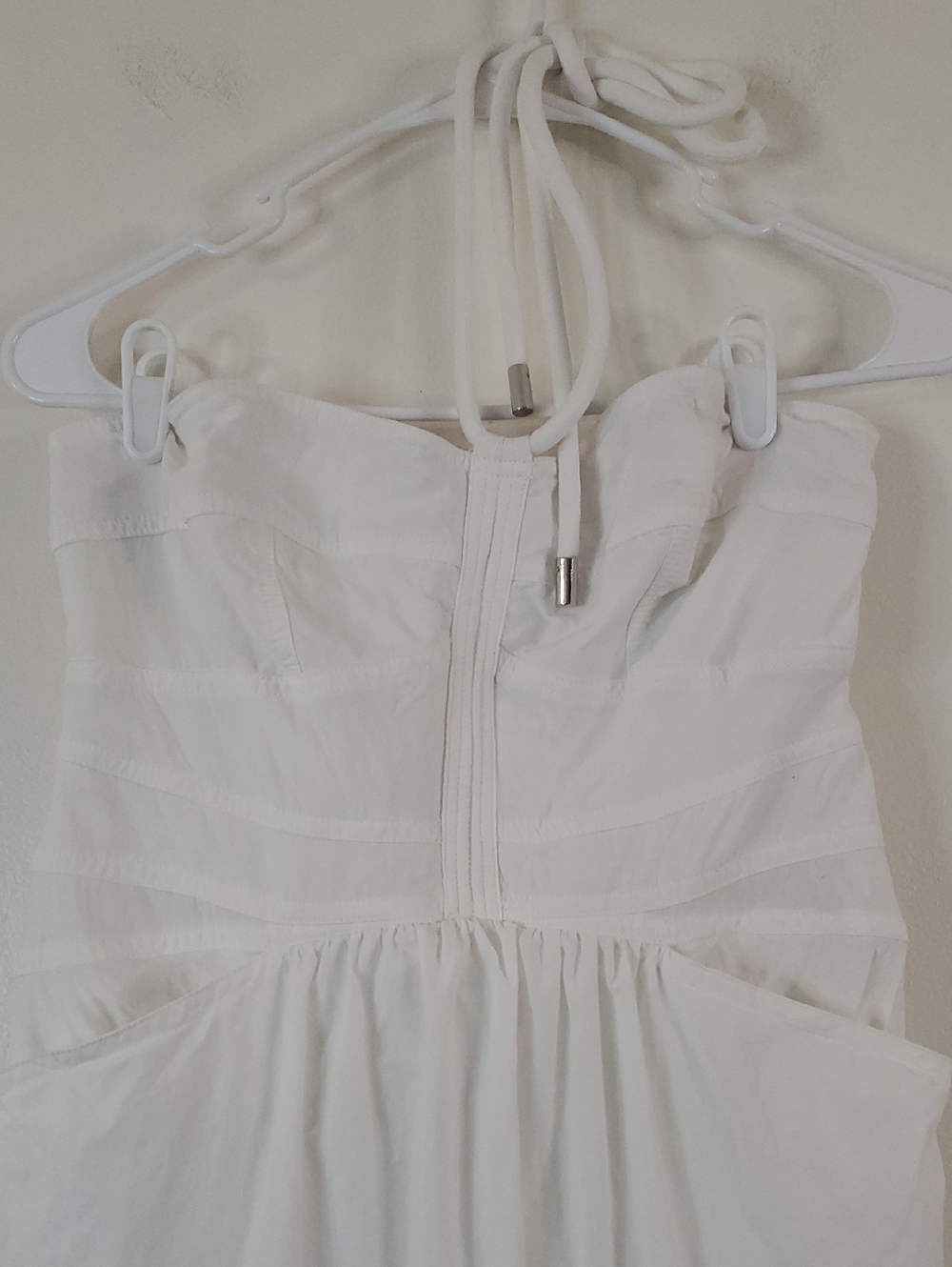 Mare Mare × Anthropologie Strapless White Halter Midi Dress Size Med Elegant - Picture 6 of 16